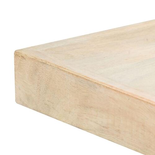 Spisebord 120 x 60 x 75 cm massivt mangotræ hvid
