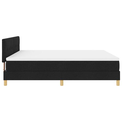 Box Spring Seng med Madras Sort 180x200 cm Stof