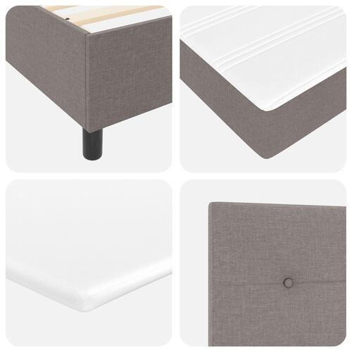 Box-spring seng med madras taupe 140x200 cm stof
