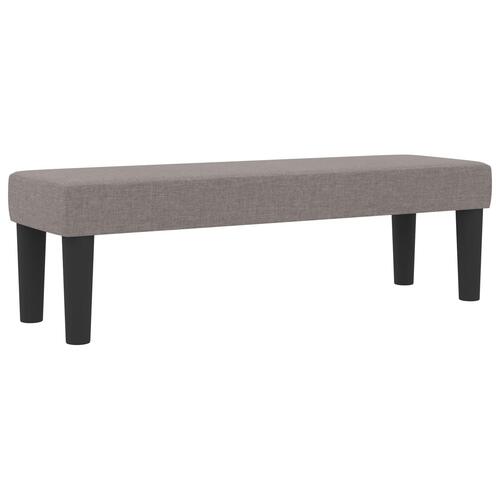 Boksmadras med madras & bænk taupe 140x190 cm stof