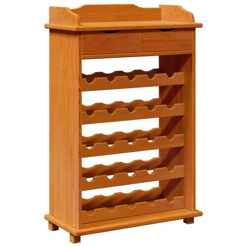 Vinreol 90x60x30 cm Solid Træ Fyrretræ