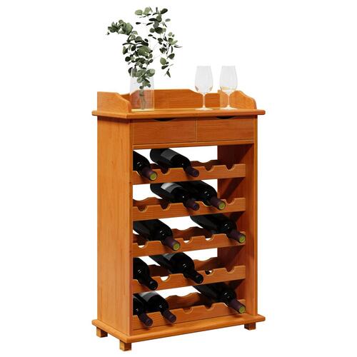 Vinreol 90x60x30 cm Solid Træ Fyrretræ
