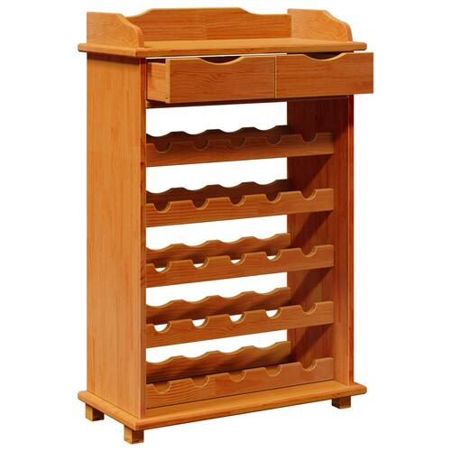 Vinreol 90x60x30 cm Solid Træ Fyrretræ