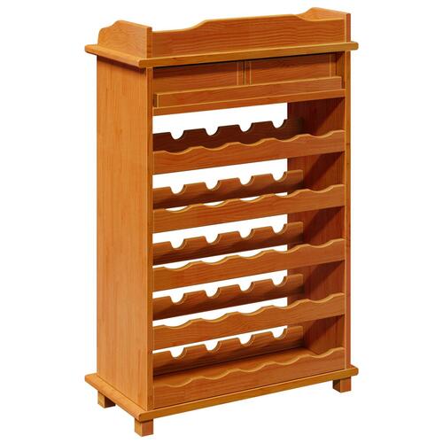 Vinreol 90x60x30 cm Solid Træ Fyrretræ