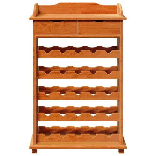 Vinreol 90x60x30 cm Solid Træ Fyrretræ