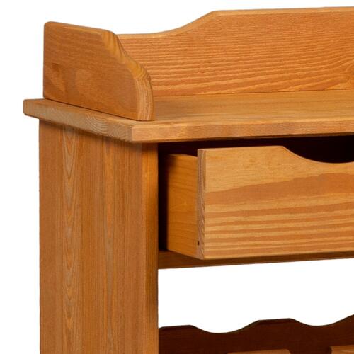 Vinreol 90x60x30 cm Solid Træ Fyrretræ