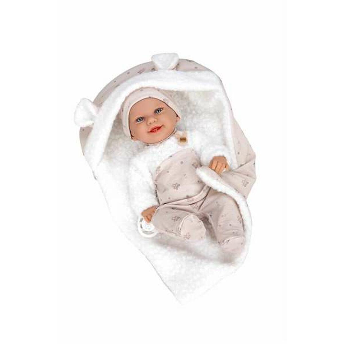 Arias Baby dukke Arias 33 cm - beige sovepose
