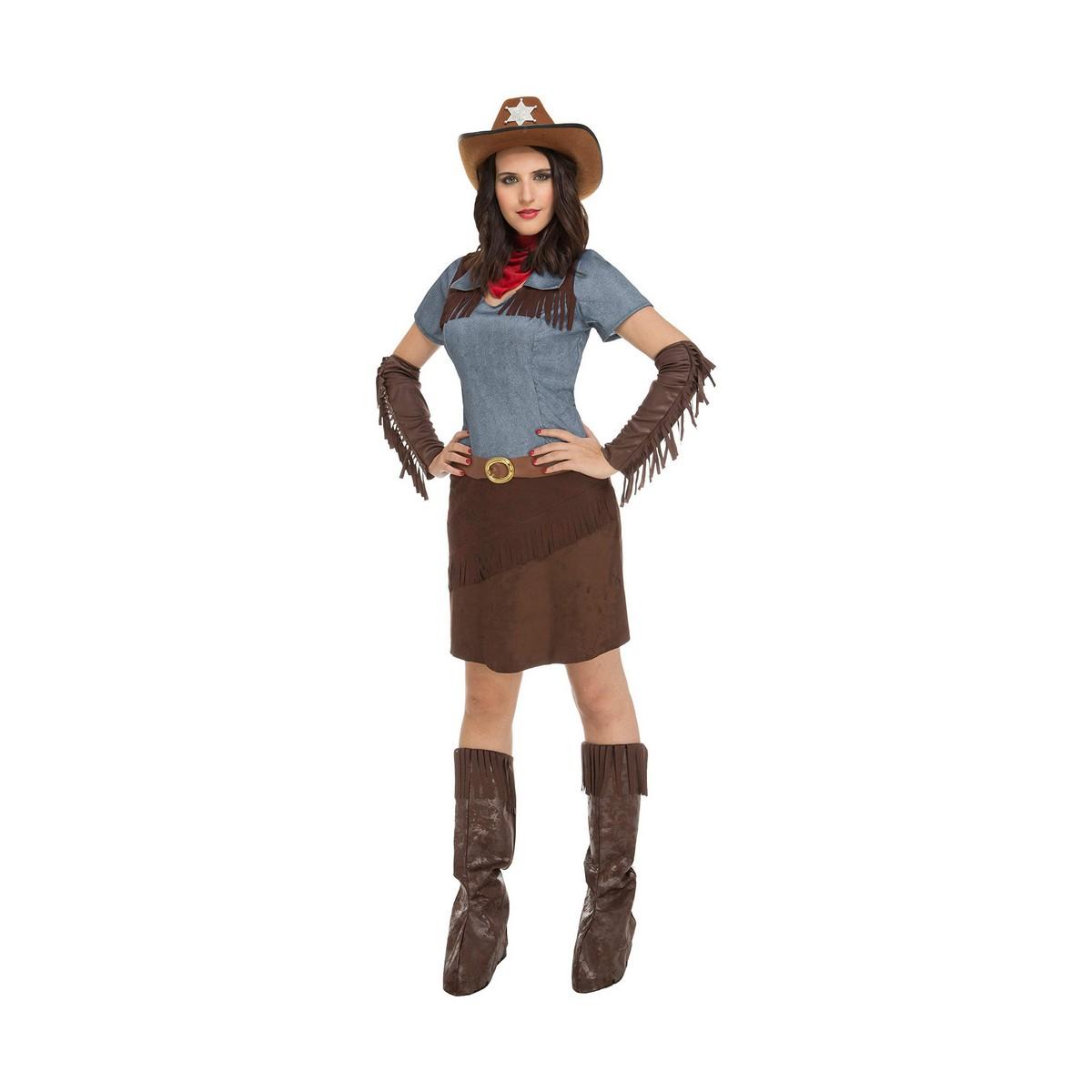 Cowgirl kostume til voksne - (M/L)