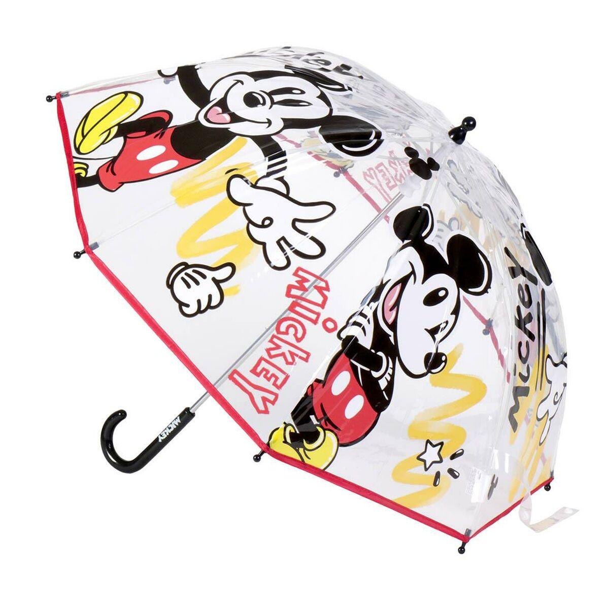 Mickey Mouse paraply - gennemsigtig, Ø 71 cm (Medium)
