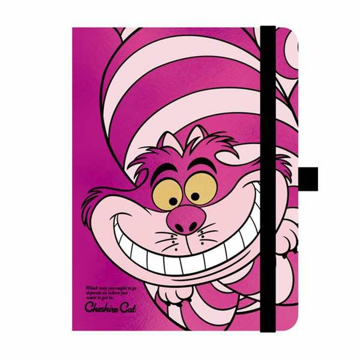 Disney notesbog - Pink med Cheshire Cat