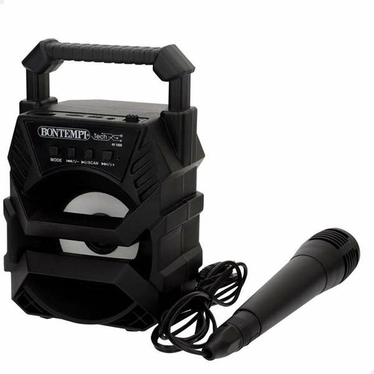 Bluetooth-højttaler med karaokemikrofon - sort