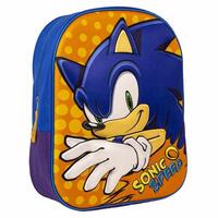 3D Skoletaske Sonic Blå 25 x 31 x 9 cm Orange
