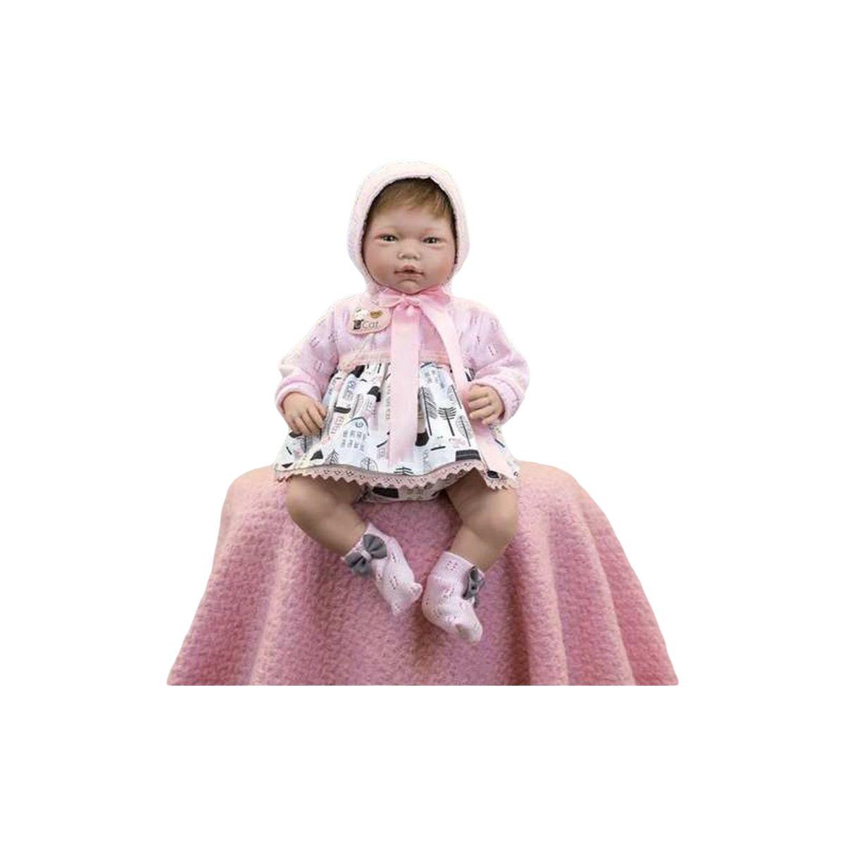 Guca Baby dukke Laura 46 cm - pink reborn dukke
