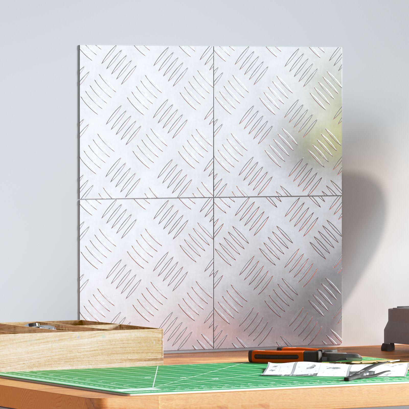 Aluminium skaktern plader 4 stk skridsikre 20x20 cm