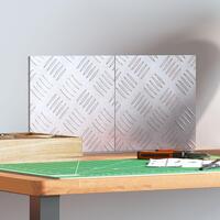 Aluminium Checker Plader 2 stk Skridsikre 20x20 cm