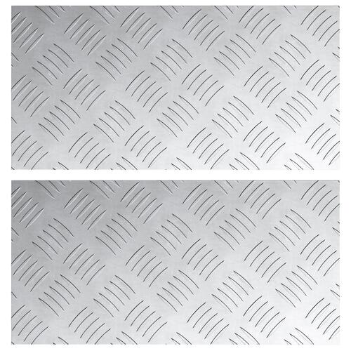 Aluminium checker plader - 2 pak, skridsikre, 40x20 cm