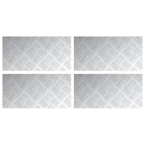Aluminium Checker Plader 4 stk Skridsikre 40x20 cm