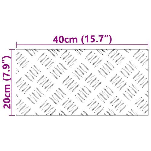 Aluminium Checker Plader 4 stk Skridsikre 40x20 cm
