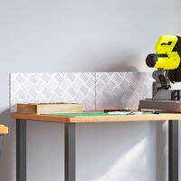 Aluminium Tjekket Plade Sæt af 2 Skridsikre 20x50 cm