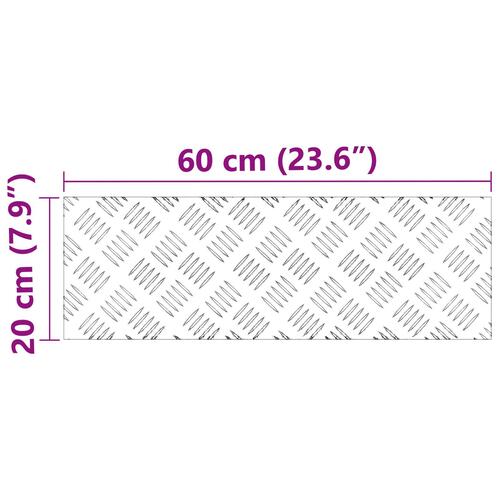 Aluminium ternede plader 2 stk Skridsikre 60x20 cm