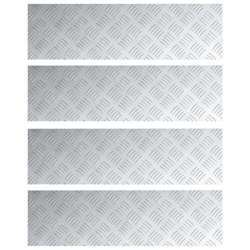 Aluminium Skaktern Plader 4 stk Skridsikre 70x20 cm