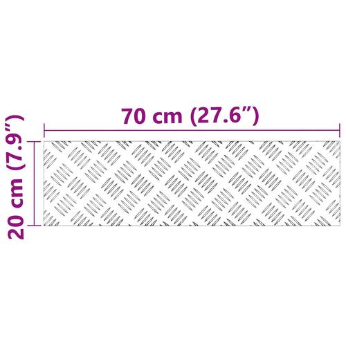 Aluminium Skaktern Plader 4 stk Skridsikre 70x20 cm