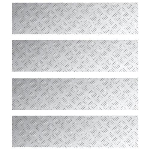 Aluminium Checker Plader 4 stk Skridsikre 80x20 cm