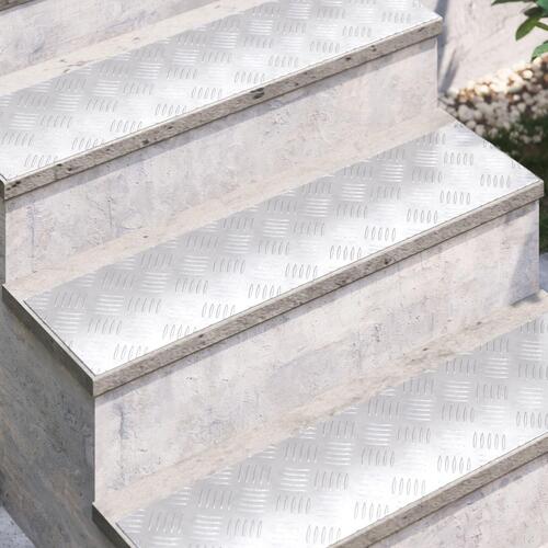Aluminium chequer plader 2 stk Skridsikker 80x20 cm