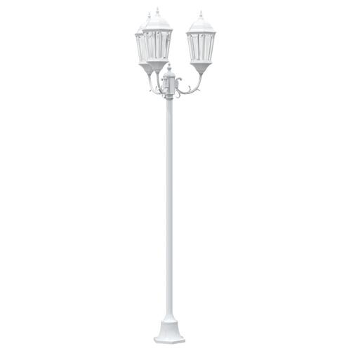 Have Lys Post 3-Lampe E27 Hvid 220 cm Aluminium