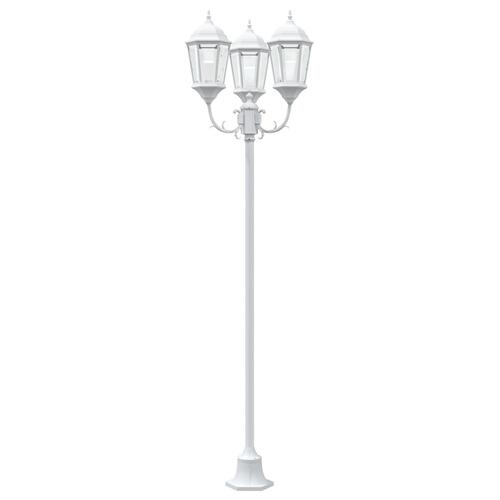 Have Lys Post 3-Lampe E27 Hvid 220 cm Aluminium