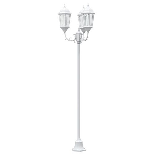 Have Lys Post 3-Lampe E27 Hvid 220 cm Aluminium