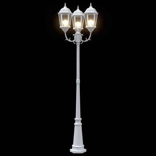 Have Lys Post 3-Lampe E27 Hvid 220 cm Aluminium