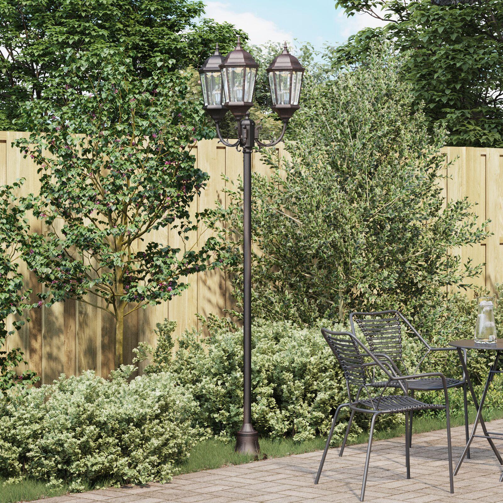 Have Lys Post 3-Lampe E27 Bronze 220 cm Aluminium