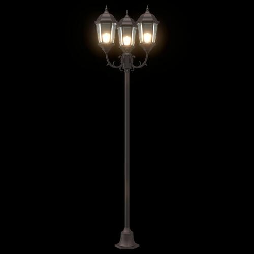 Have Lys Post 3-Lampe E27 Bronze 220 cm Aluminium