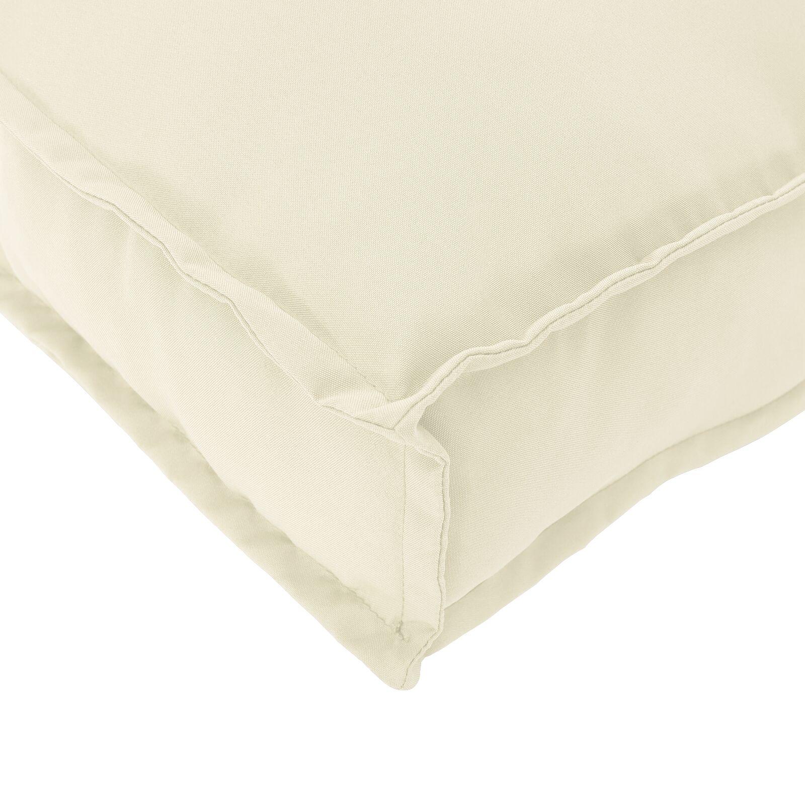 Pallepude til sæde creme 60 x 60 x 12 cm Oxford stof