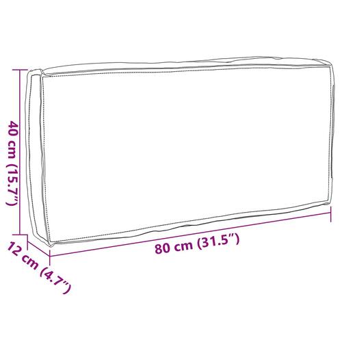 Pallepude til ryggen Taupe 80x40x12 cm Oxford stof