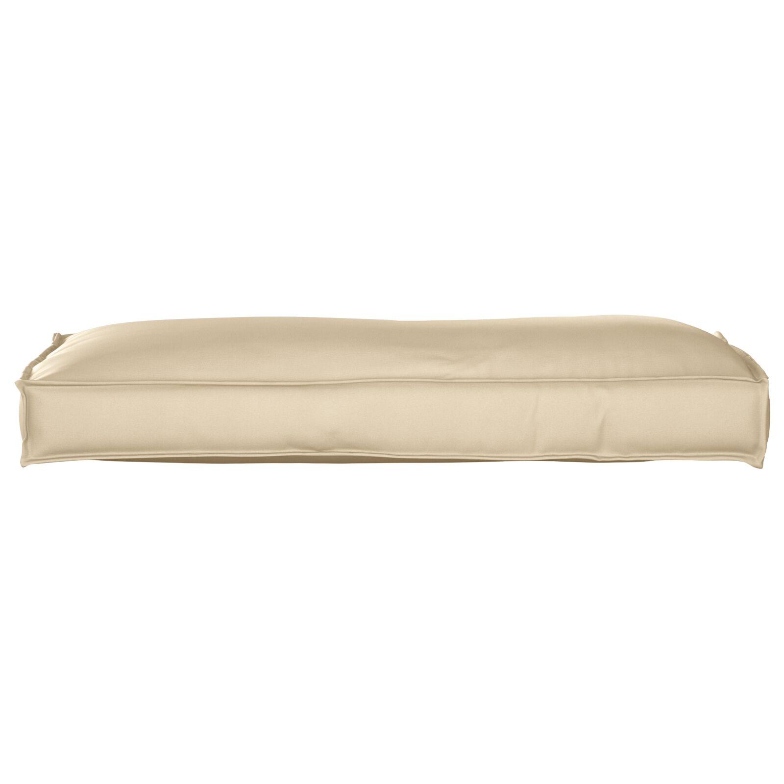 Pallet pude til rygstøtte beige 120x40x12 cm Oxford stof