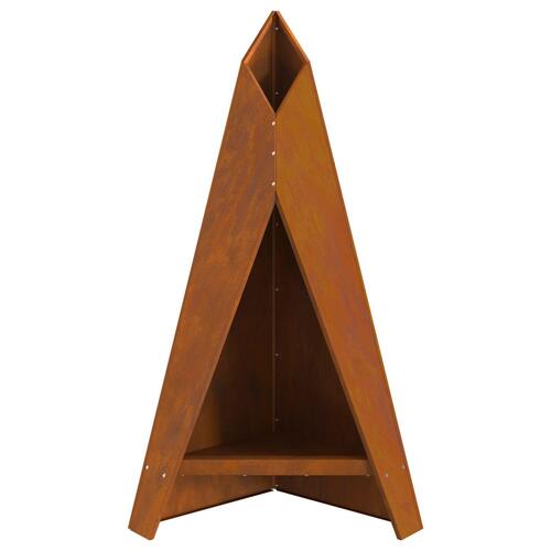 Bålplads Pyramid Sort 58x36x100 cm Stål