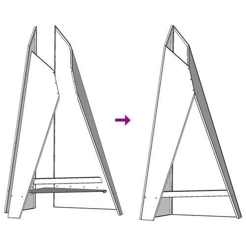 Bålplads Pyramid Sort 58x36x100 cm Stål