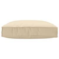 Pallepude til Sæde Beige 80x80x12 cm Polyester
