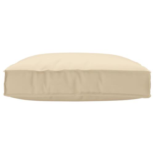 Pallepude til Sæde Beige 80x80x12 cm Polyester