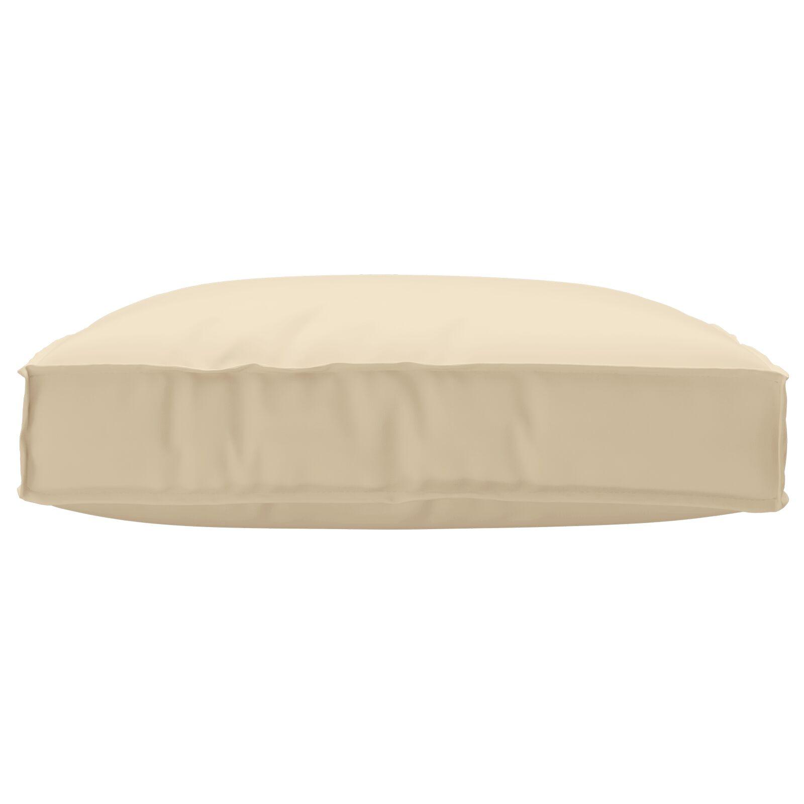 Pallepude til Sæde Beige 80x80x12 cm Polyester