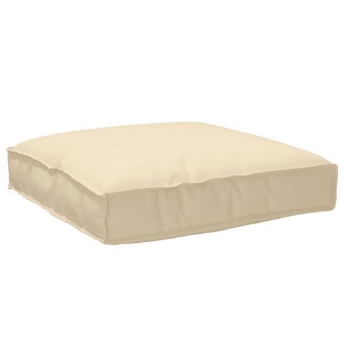 Pallepude til Sæde Beige 80x80x12 cm Polyester