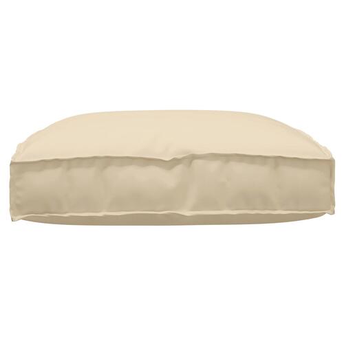 Pallepude til Sæde Beige 80x80x12 cm Polyester