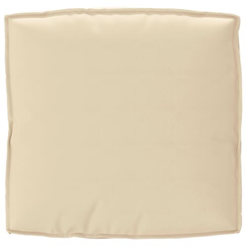 Pallepude til Sæde Beige 80x80x12 cm Polyester