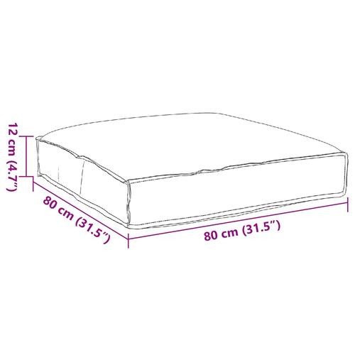 Pallepude til Sæde Beige 80x80x12 cm Polyester