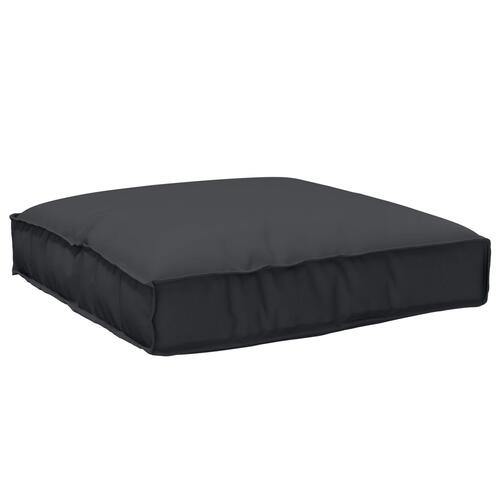 Pallepude til sæde Sort 80x80x12 cm Oxford Stof