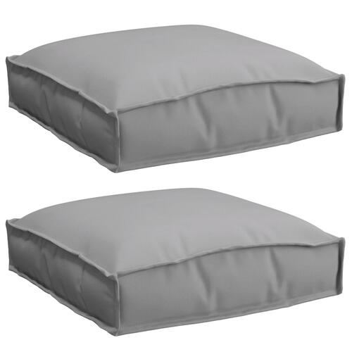 Pallet Puder til Sæde 2 stk Grå 40x40x8 cm Oxford stof