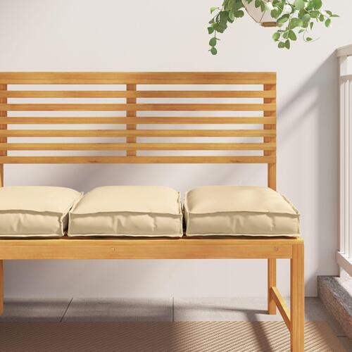 Pallepuder til Sæde 2 stk Beige 40x40x8 cm Oxford stof