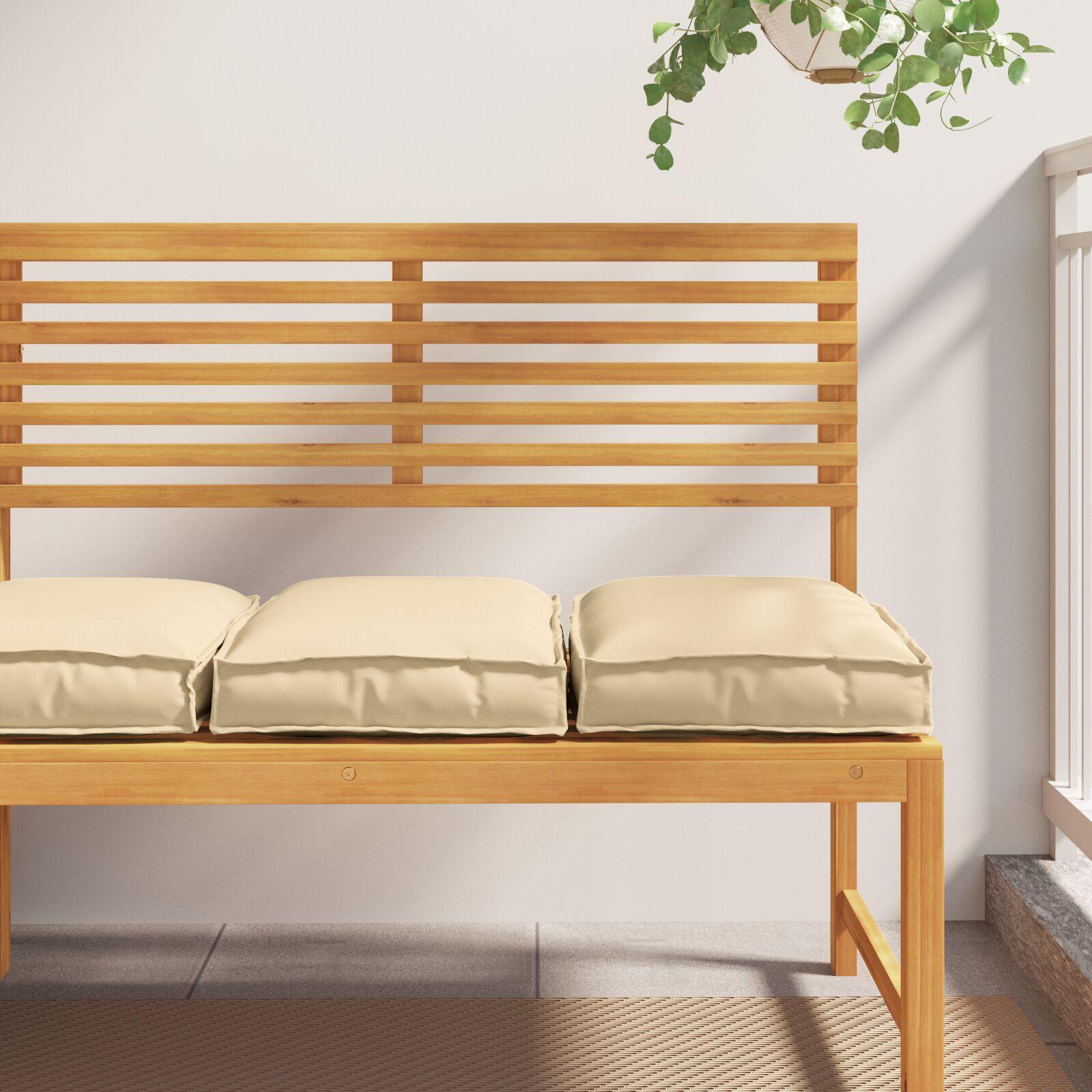 Pallepuder til Sæde 2 stk Beige 40x40x8 cm Oxford stof